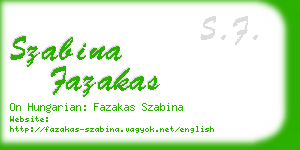szabina fazakas business card